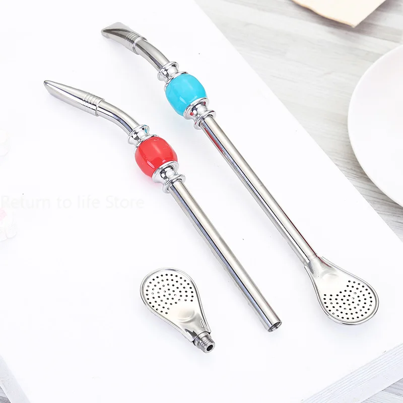 Stainless Steel straws Yerba Mate Bombilla Tea Gourd reusable Straws Filtered Spoon Straw Drink bombilla Drinking