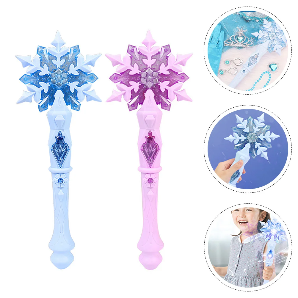 

Glowing Fairy Wands Snowflake Light Sticks Girl Fairy Wands Girl Glow Glow Princess Queen Role Playing Wand Girl Toy