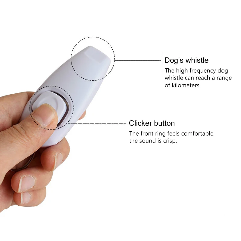 Dog Whistle Dog Trainer Dog Clicker Dog Clicker Pet Training Tool Lightweight Material with whistle 2 in 1 Design for Chicken Sheep Birds
