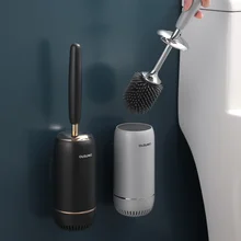 Casa de banho de silicone escova de vaso sanitário fixado na parede titular escova de banho de golfe lidar com limpeza crianças não contato brosses móveis oa50tb