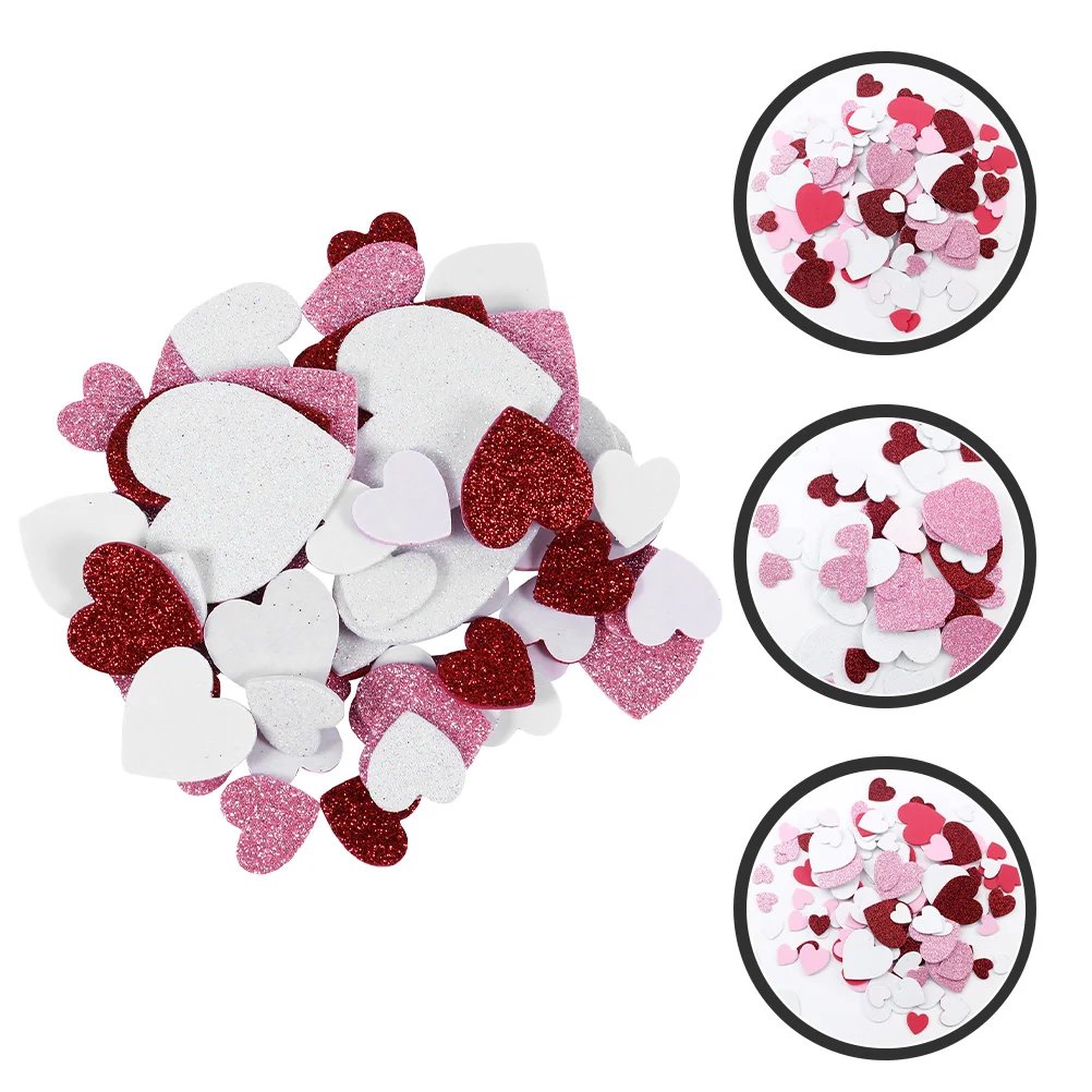

Adhesive Hearts Stickers Valentine'S Day Decals Heart Stickers Love EVA Powder Coating Children'S Early Education Toys