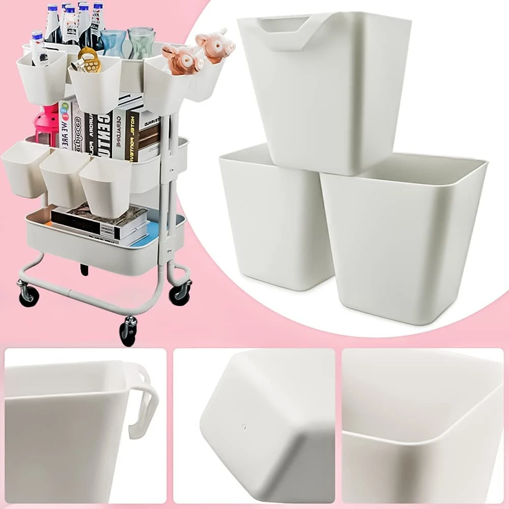 Household Back Hanging Plastic Storage Basket Kitchen Bathroom Mini Organizers Small Things Portable Storage Box Container