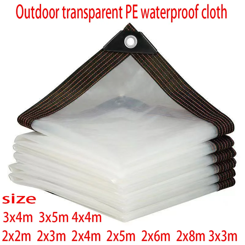 Trasparente Antipioggia Pe Film Impermeabile Capannone Balcone Giardino Juicy Plant Shed Keep Warm Sunshade2X3M 3 X5M 4 X4M