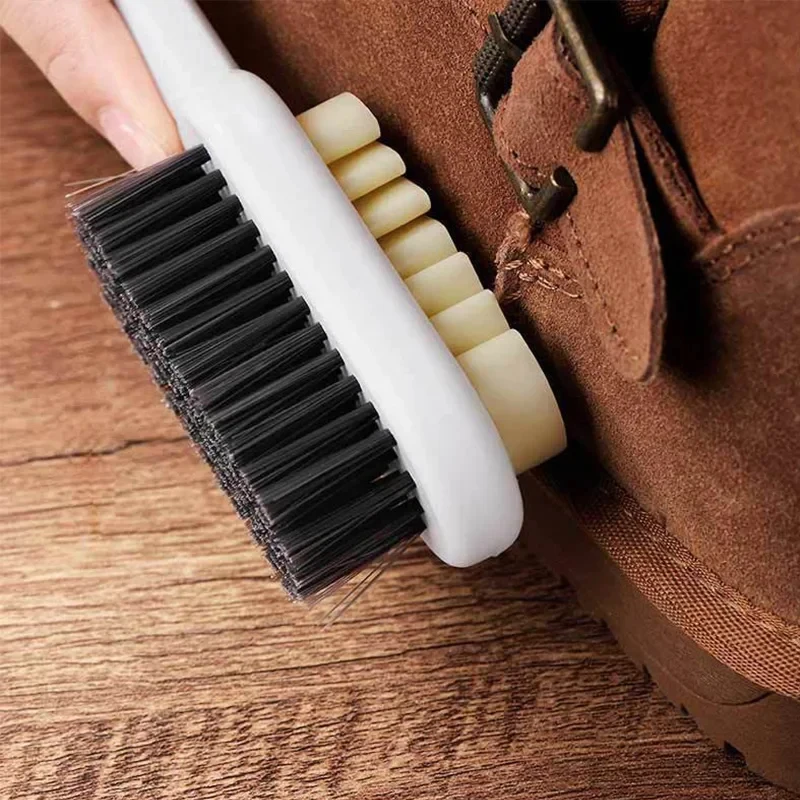 Double-Sided Shoes Cleaning Brush White Rubber Eraser for Suede Nubuck Boots Bags Stain Dust Brush Leather Clothing Care Cleaner