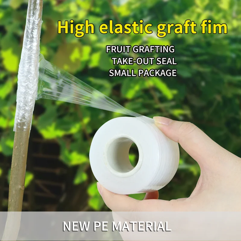 Stretchable Self-Adhesive PE Grafting Tape Film for Garden Tree Plant Seedlings Vine Tomato Fruit Grafting Accessory
