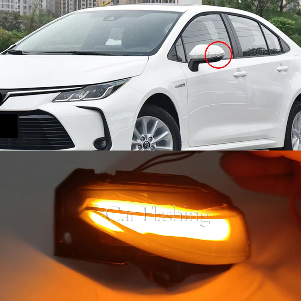 Clignotants Dynamiques LED Pour Toyota Corolla Sport E210 Hayon 2019-2021 - Séquentiel Jaune/bleu - Rétroviseur