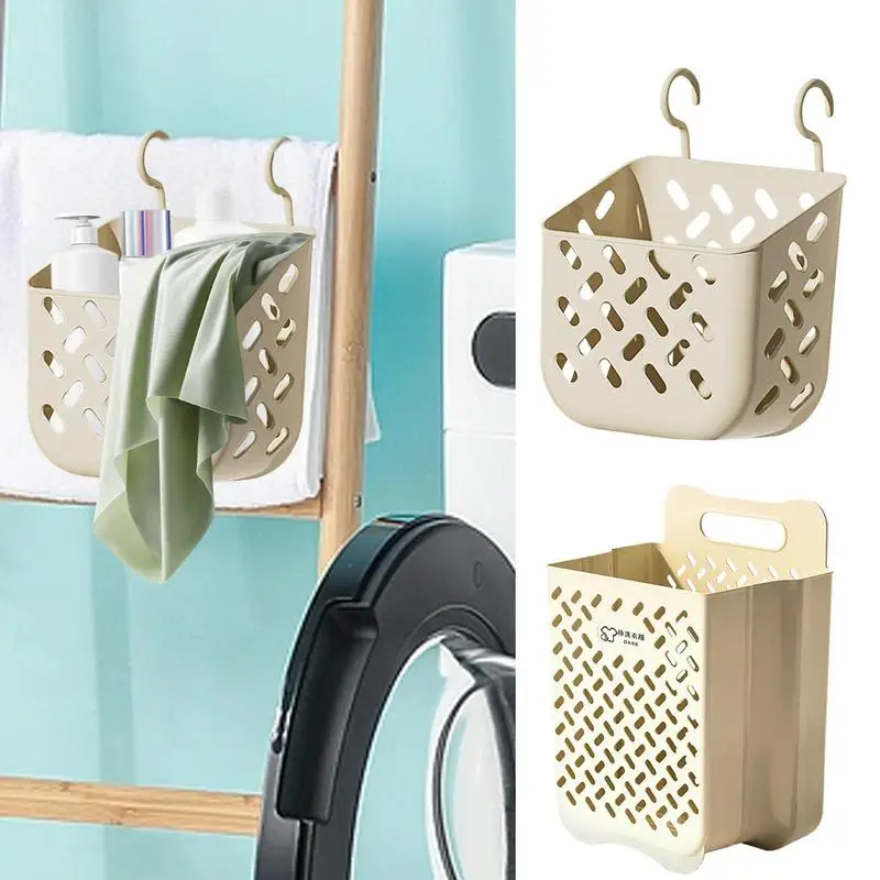 

Foldable Laundry Basket Wall Mounted Clothes Toy Storage Basket Box Multifunctional Household Sundries Organizer Container