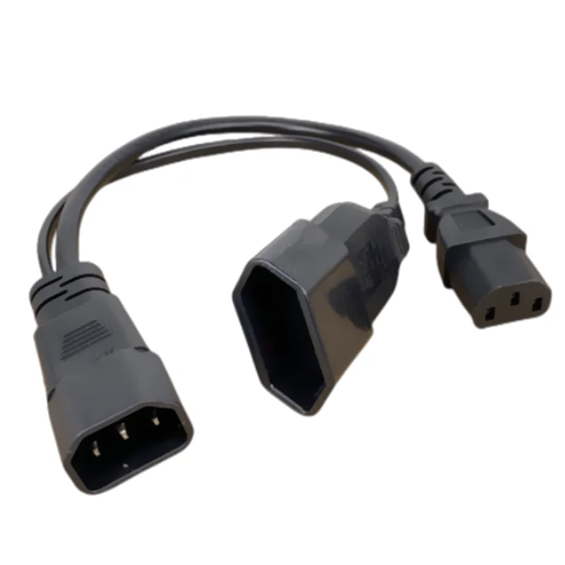 Y Ÿ ø  ڵ, IEC320 3  C14- C13 + 2 Ȧ, EU 4.0mm   AC  ڵ 0.3m