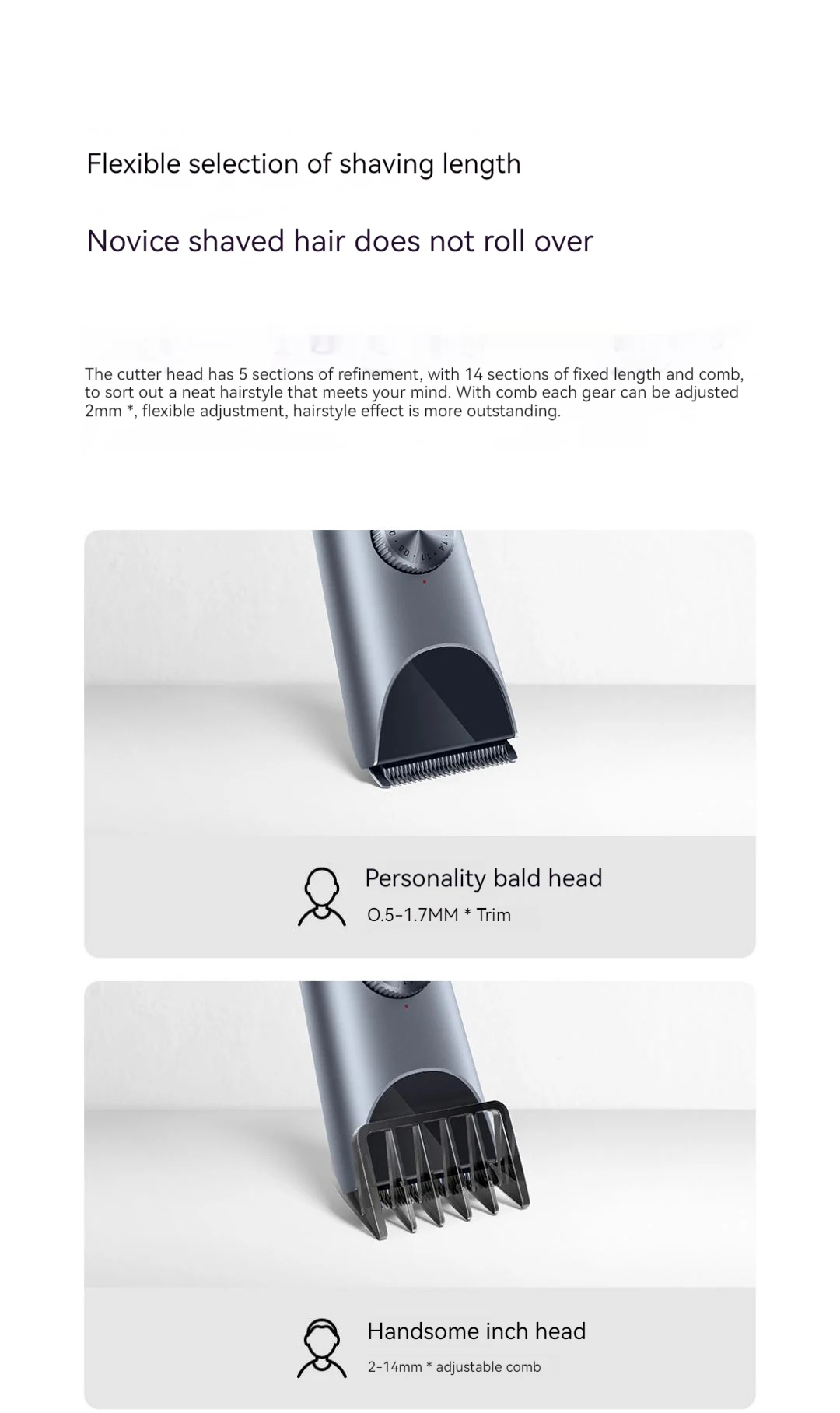 Xiaomi MIJIA Hair Clipper 2 with Sharper Obsidian Blade description image 3