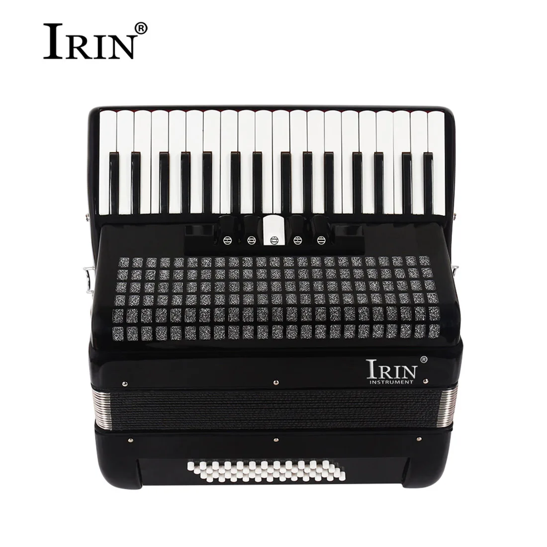IRIN Akkordeon 34-Tasten-48-Bass-Zellob Schwarzes Akkordeon für Kinder Kinder Anfänger Weihnachtsgeschenk Tastatur Musikinstrument – Detail 2