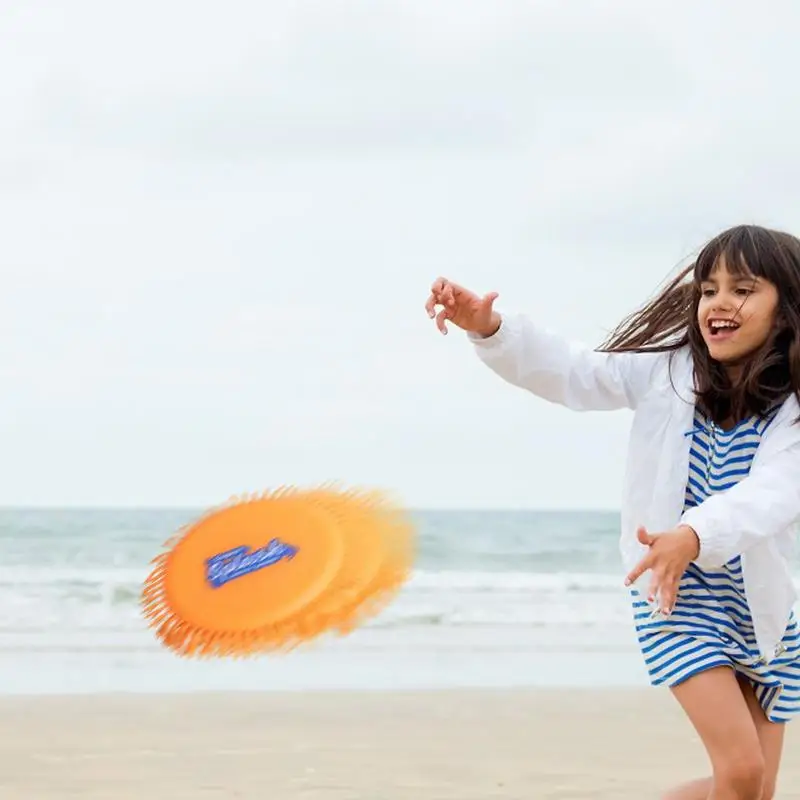 Water Flying Disc Soft Bath Toy Flying Disc Interactive Kids Beach Toys Outdoor Water Toys Summer Pool Sensory Fidget
