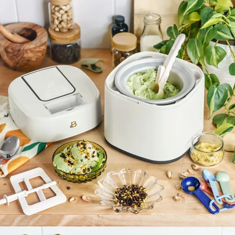 

1.5QT Ice Cream Maker with Activated Display, White Icing