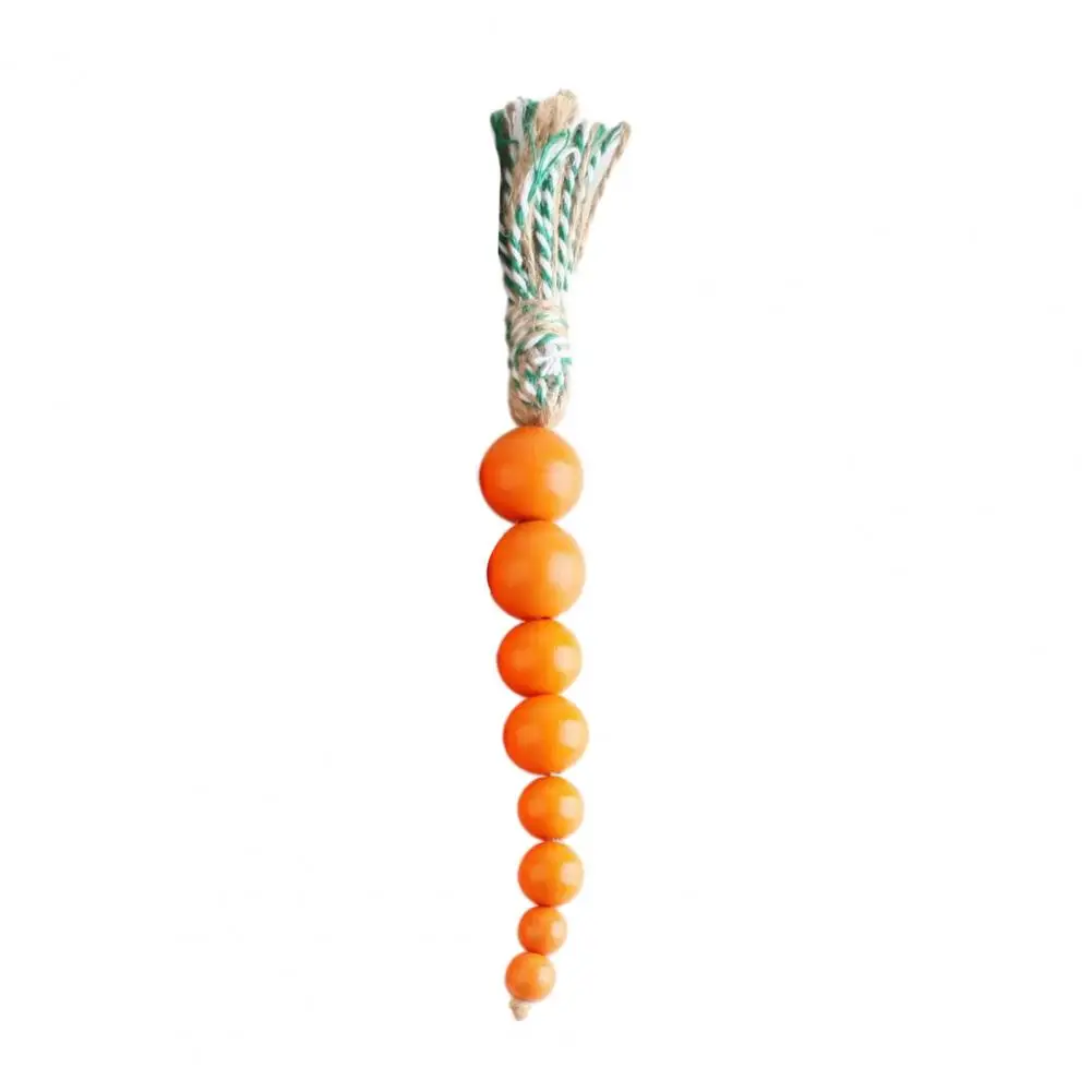 

Seasonal Farmhouse Ornaments Spring Home Party Decoration Wooden Carrot Beads String for Easter Birthday Diy Kids Gifts Supplies