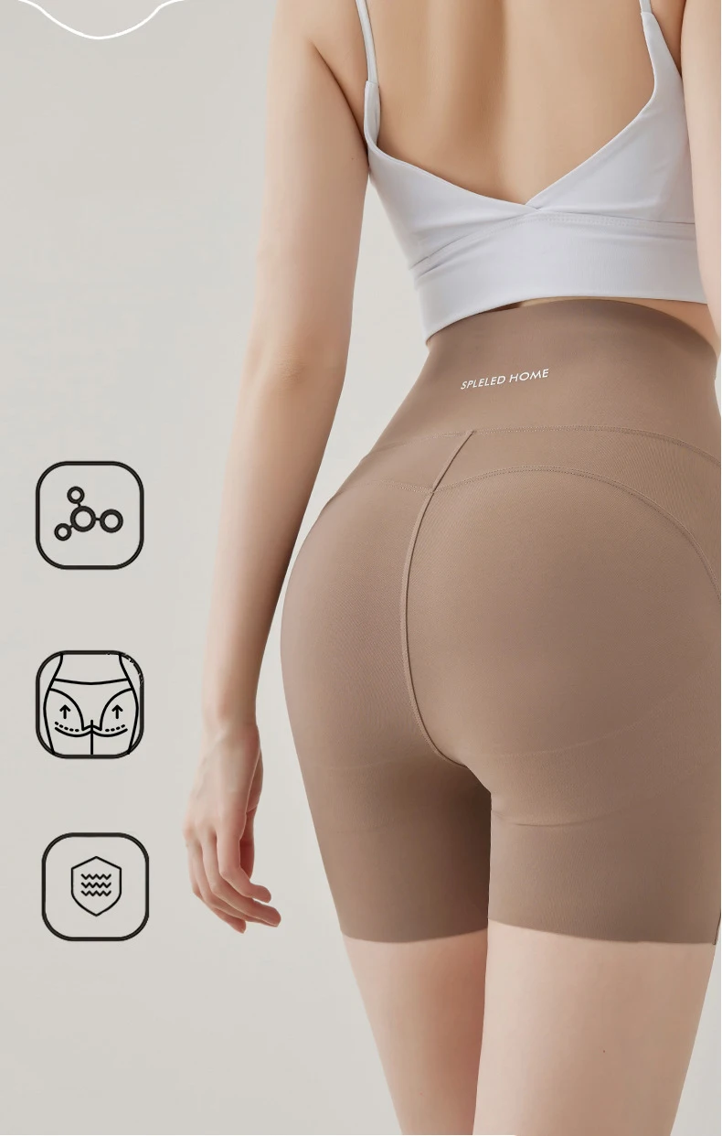 BIVIGAOS Summer High Waist Tight-Fitting Butt Lifter Shark Cycling Shorts Women Knee-Length Sports Fitness Biker Shorts Leggings