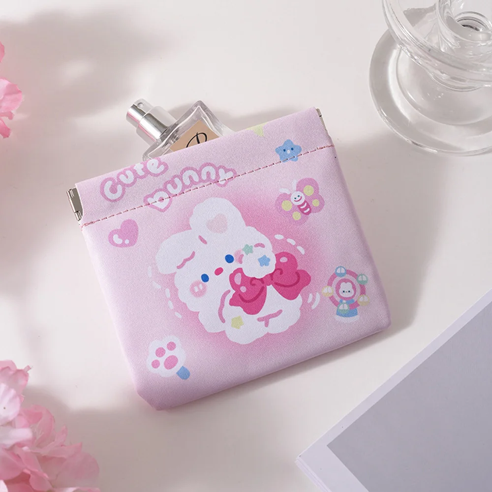Multifunktionale PU-Lippenstift-Kosmetiktasche mit Automatischer Verschlussfunktion, Cartoon-Mini-Geldbörse, Wasserdichte Datenkabel-Aufbewahrungstasche für Reisen – Detail 8