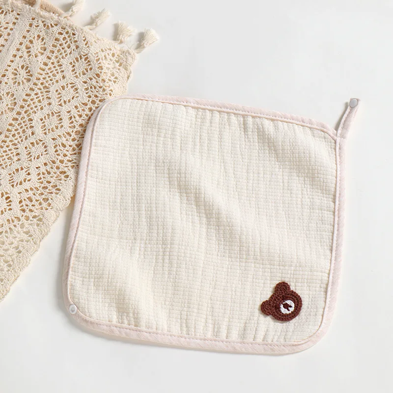 Baby Bibs for Feeding Muslin Cotton Stuff Newborn Button Soft Triangle Saliva Towel Burp Cloth Feeding Drool Bibs crochet baby accessories Baby Accessories