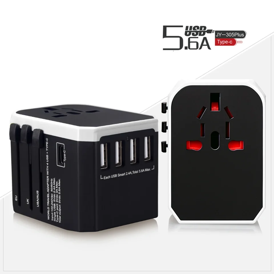 Universal Travel Adapter with USB Type C Charger