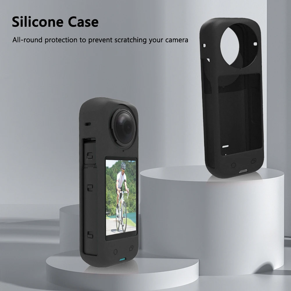 Silicone Case For Insta360 X4 Body Lens Protective Cover Anti-Scratch Protector Sleeve For Insta 360 X4 Action Camera Accessorie