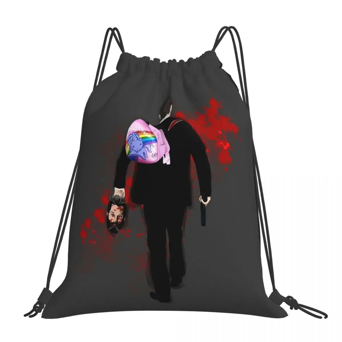 

Hello Unicorn Altered Carbon Backpacks Drawstring Bags Drawstring Bundle Pocket Storage Bag BookBag For Man Woman Students