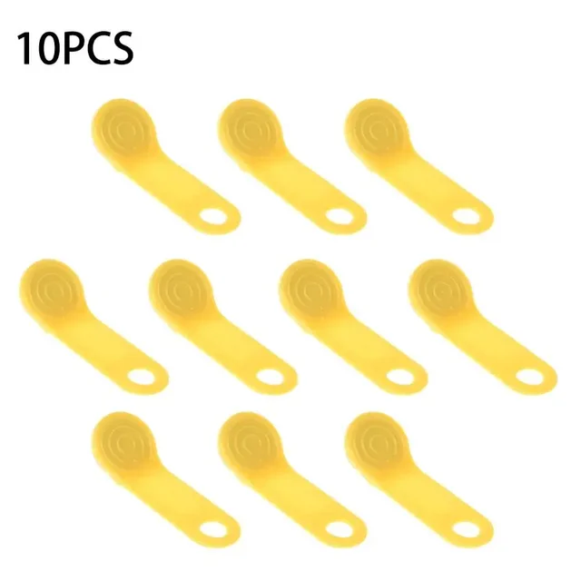 10Pcs RW1990 iButton Cards with Keyring Hole Rewritable for Touch Memory Card Electronic Keys for Door Access Syste 3