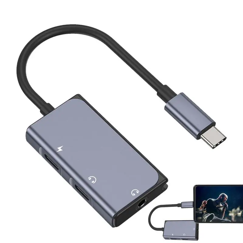 

Адаптер для наушников с разъемом Type-C на 3,5 мм и быстрой зарядкой 60 Вт