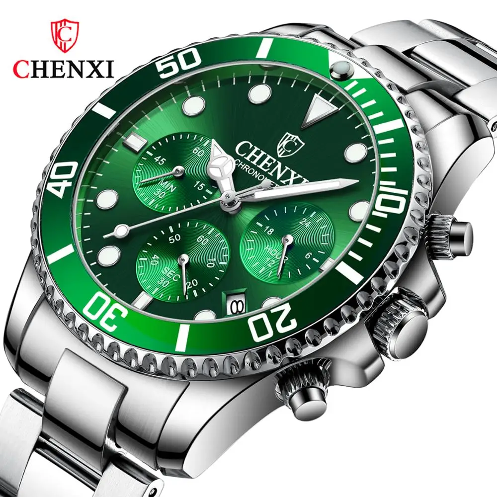 

CHENXI Top Brand Watch Men Quartz Wristwatch Luxury Famous Waterproof Full Stainless Steel Business Watches Relogio Masculino