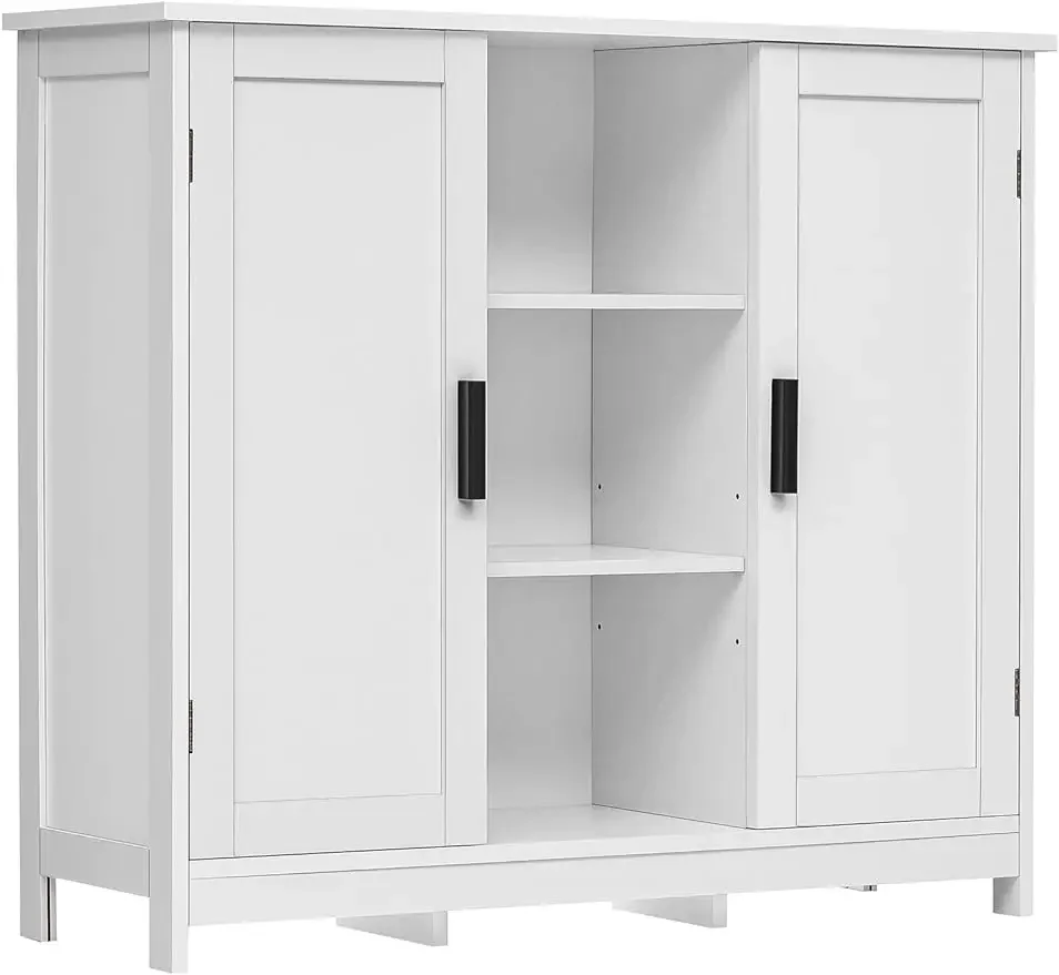 

Storage Cabinet with 2 Doors and 4 Storage Shelves, Credenza Buffet Cabinet, Bathroom Cabinet for Living Room, Entryway