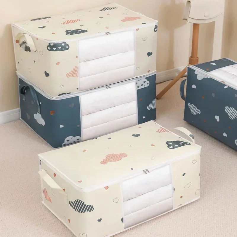 Household Big Capacity Storage Bag 50L 75L Quilt Clothes Duvet Blanket Moisture Proof Dust Proof Sorting Bags Luggage Bag 5