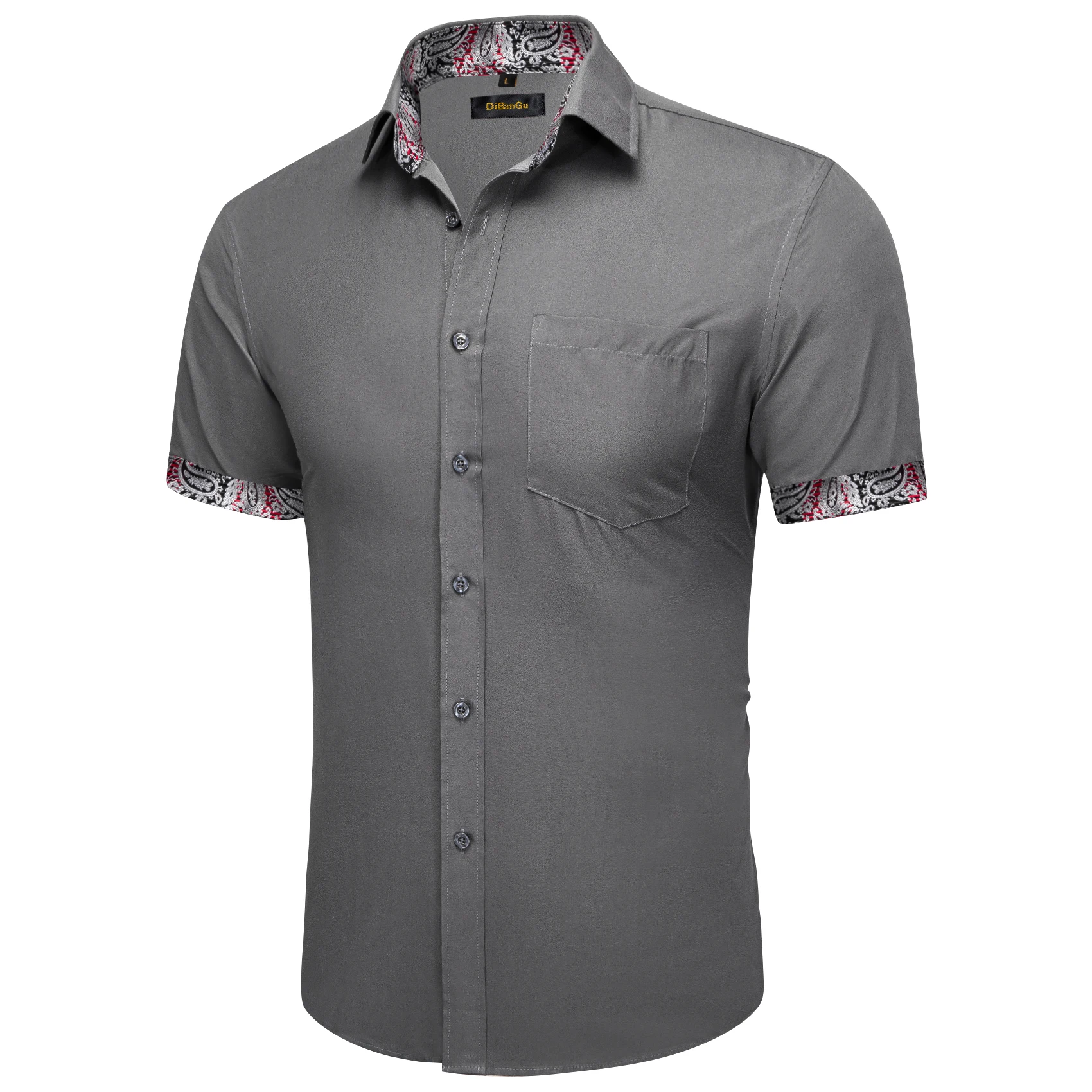 Chemise Homme Manches Courtes - Tissu Respirant Léger - Coupe Classique - Pour été, Bureau, Casual - Grande Taille Disponible