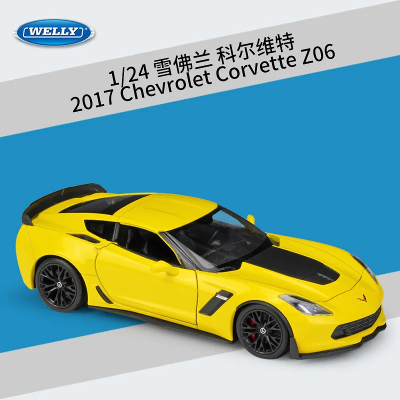 

Welly 1:24 2017 Chevrolet Corvette Z06 Car Model Metal Diecast Simulated Alloy Toys Corvette Car Model Hobbies Collect Ornaments