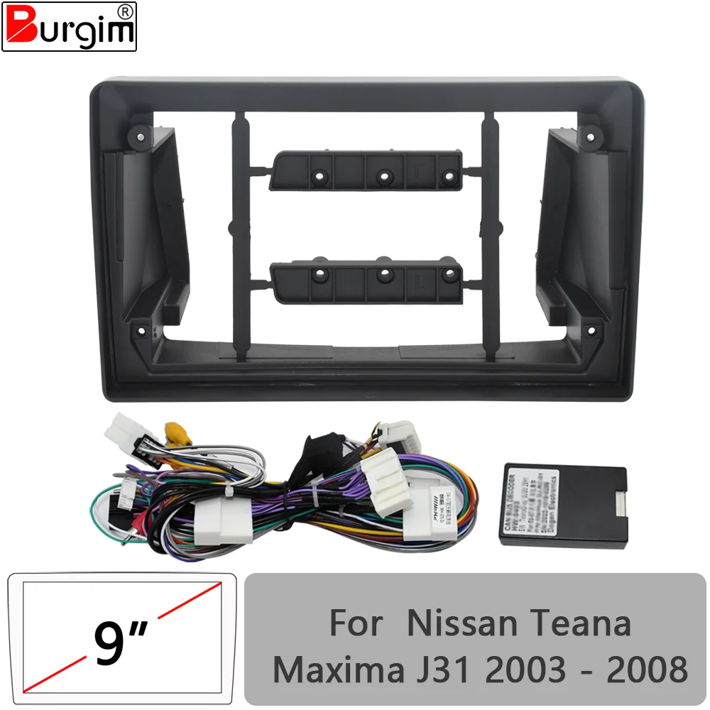 Car Radio Fascias Frame For Nissan Teana Maxima J31 2003 2008 9 inch