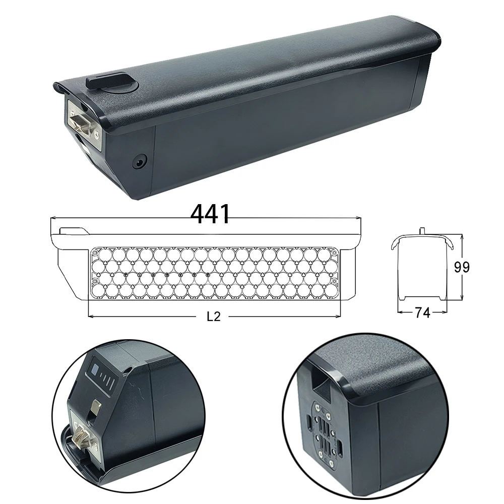Fafrees 48V Batteria Integrata 10.4Ah 14Ah 15Ah 17.5Ah 840Wh Per Fafrees Ff20 Polar Hiboy P6 Ride1Up Cafe Mokwheel Sostituzione