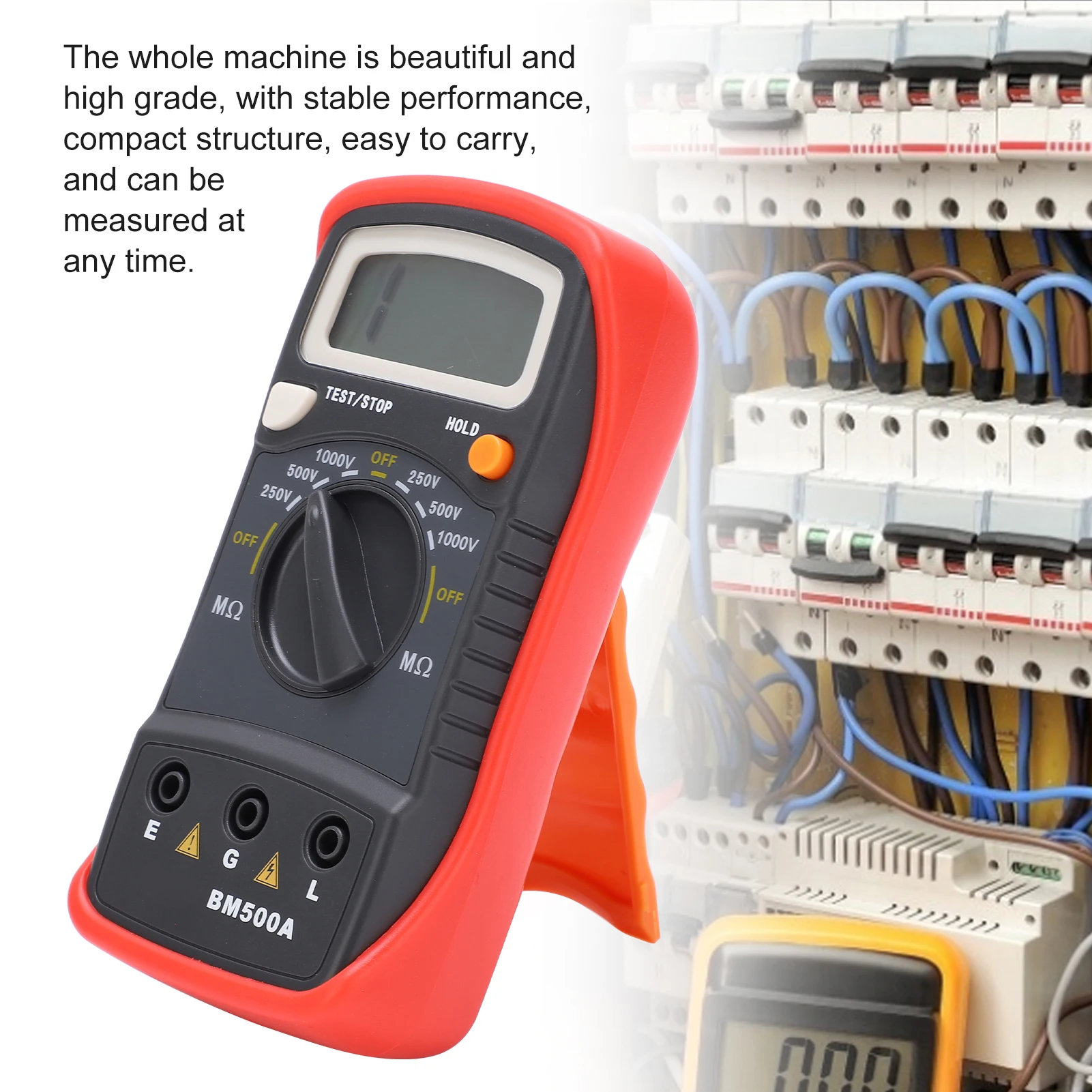 BM500A 1000V LCD Resistance Tester Digital Insulation Resistance Meter Megohm Meter resistance tester