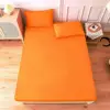 orange Yellow solid color Fitted bed sheet mattress Round elasticity cover,bed linen,sabana (no pillowcase) 90/120/150/180 1