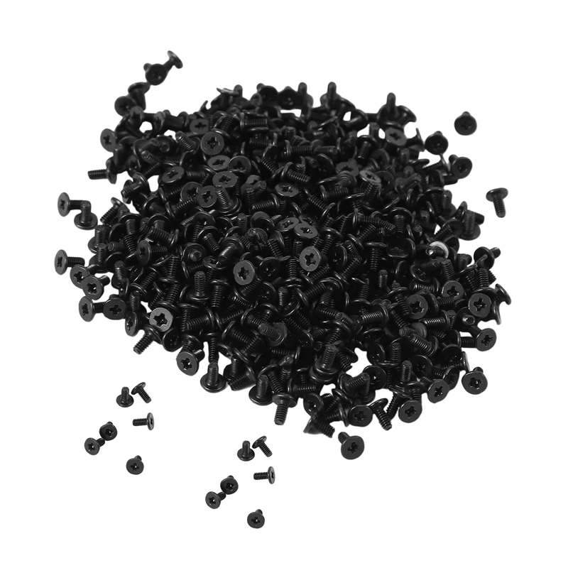 

1000 шт. винты с плоской головкой, винты с плоской головкой, винты с перекрестной головкой, Компьютерные винты диаметром 4,5 мм, черные