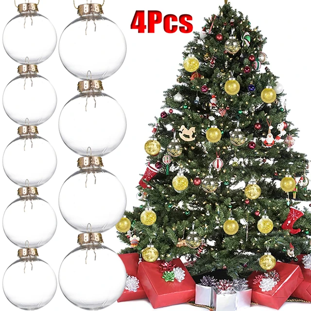 Clear Plastic Ball Fillable Ornament Favor 6.0 156mm 4 Piece - Party &  Holiday Diy Decorations - AliExpress