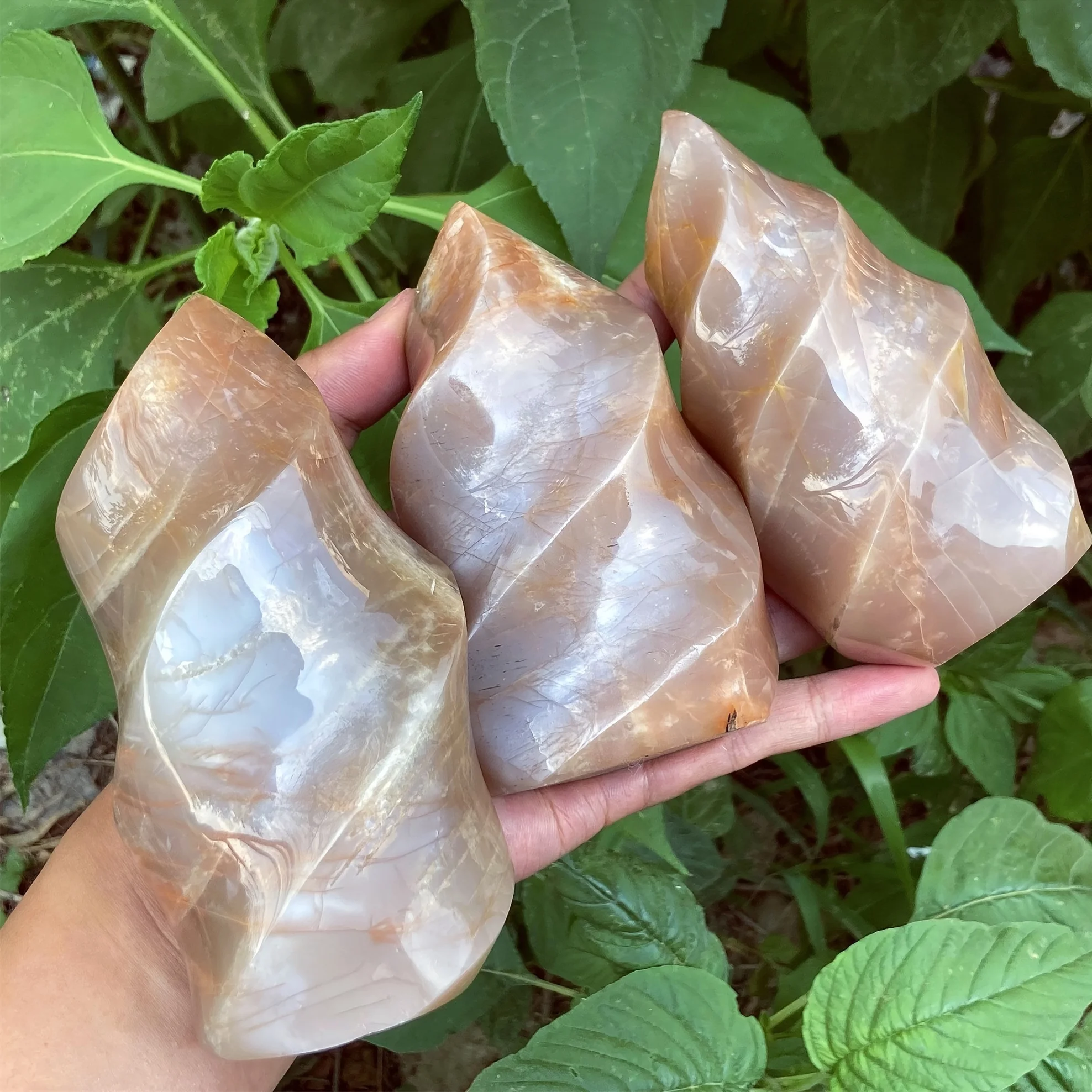 

Natural Orange Moonstone Flame Quartz Crystal Ornamen Collection Gifts For Women Home Room Living Room Office Decoration Gift