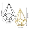 Five-sided Rhombus Glass Container Desktop Succulent Garden Flower Pot Moss Fern Swing Cover Plant Pot Air Plants 3
