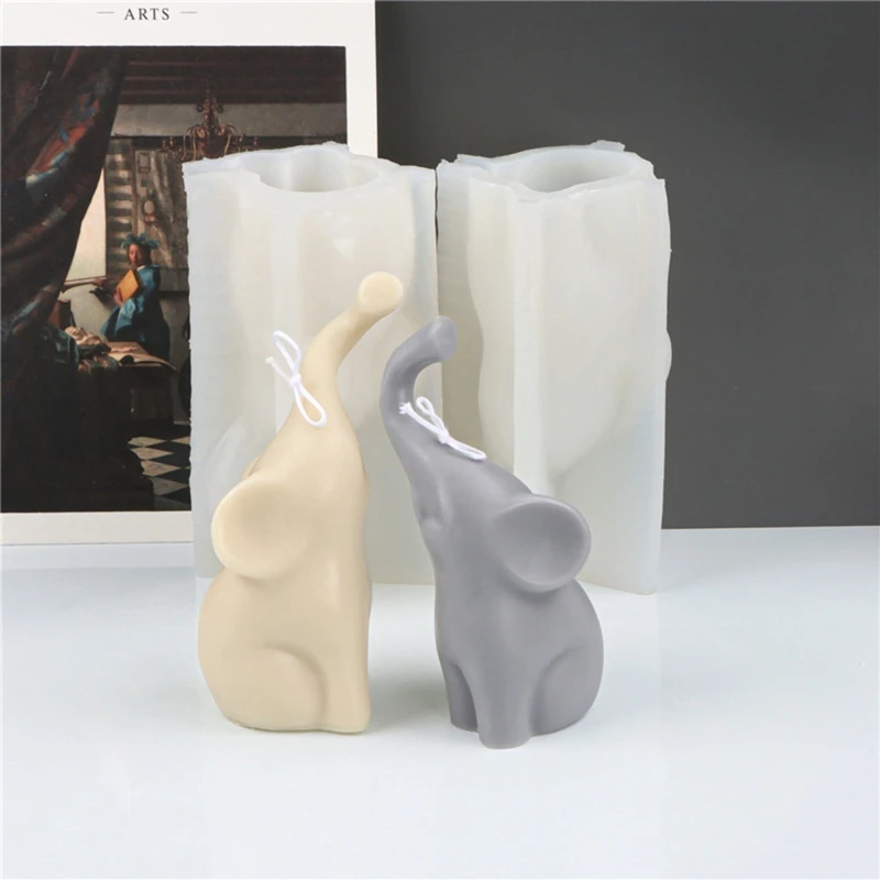 3D Elephant Mould Handmade Candles Aroma Wax Soap Molds for Decorations Drop shipping