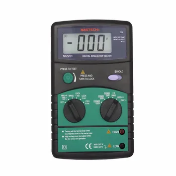 MASTECH-디지털 절연 저항 테스터 MS5201, 메가미터 메가옴 사운드 및 라이트 알람 정품