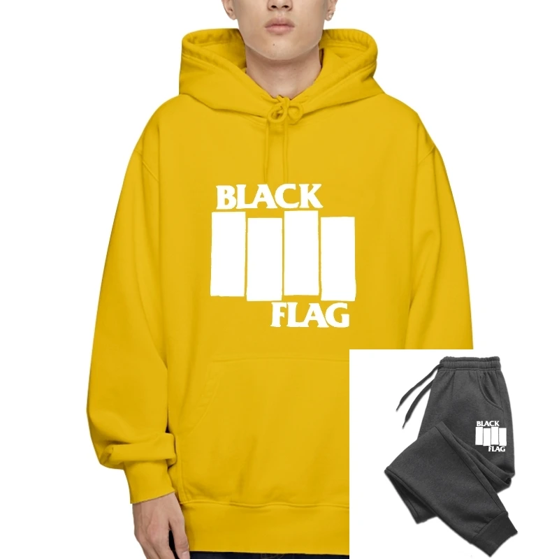 

BLACK FLAG Hoody Bars Logo Punk Band Outerwears New Authentic S-2XL