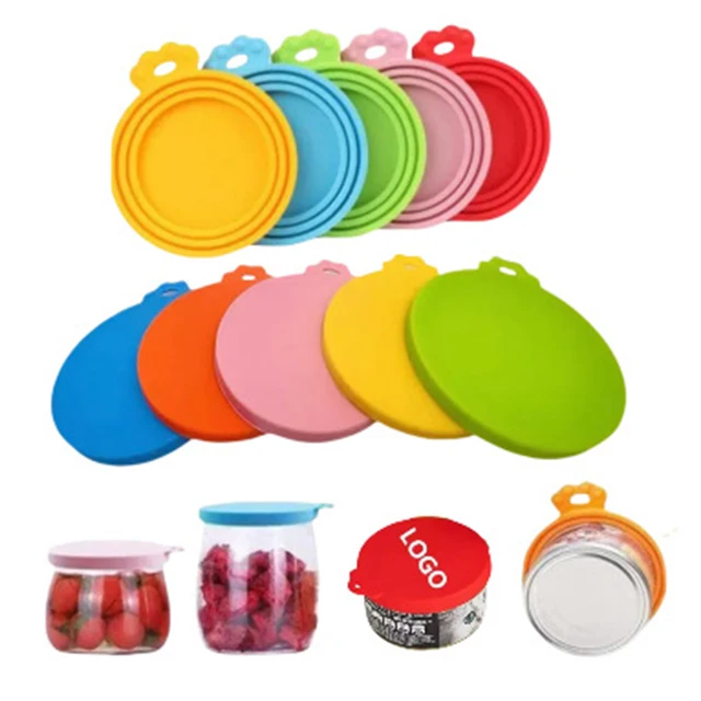 Reusable Silicone Sealing Cover Jar Pet Products Keep Food Fresh Prevent Bacterial Odor Suitable Most Sizes For Dog And Cat Cans 2