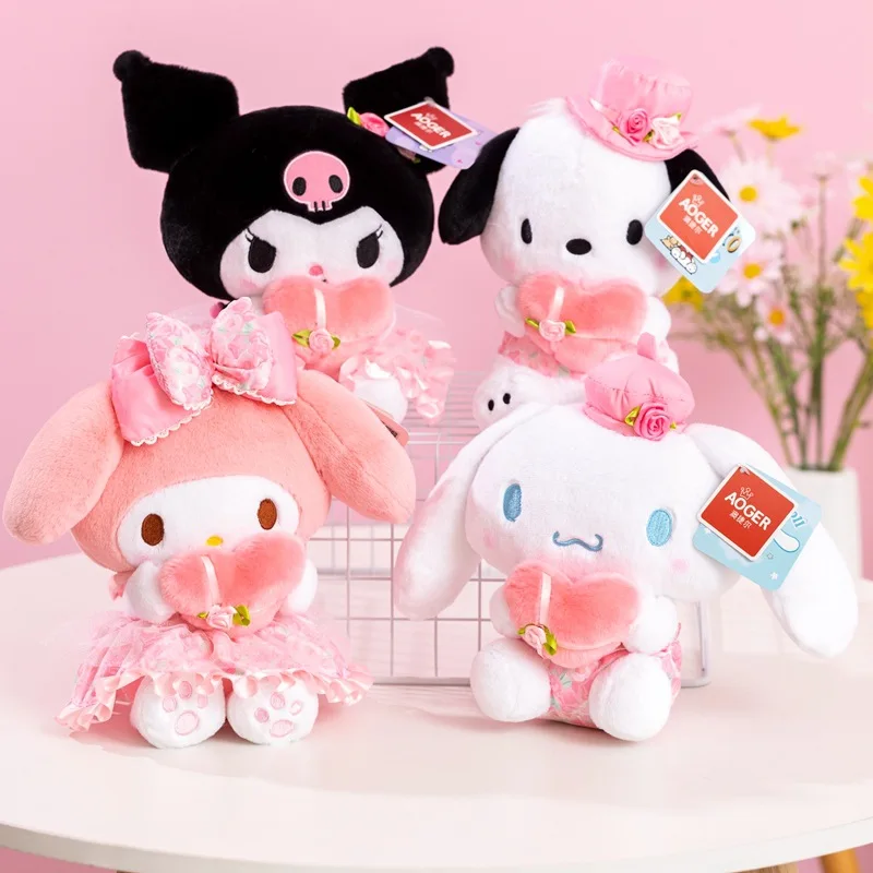 

Sanrio Plushie Kawaii Kuromi Melody Cinnamoroll Plush Doll Toy Cartoon Soft Cotton Pillow Cute Pachacco for Girls Gifts Genuine