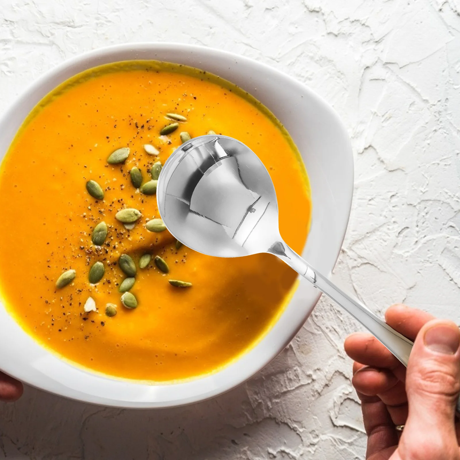 

Heavy Duty Stainless Steel Salad Fork and Spoon Serving Set for Party Home Restaurant