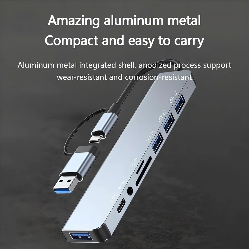 Multi Interface Hub USB/Type-C Dual Head 7-IN-2 4-IN-2 Extender for Mobile Phone Tablets USB3.0 otg usb port extension for lapto