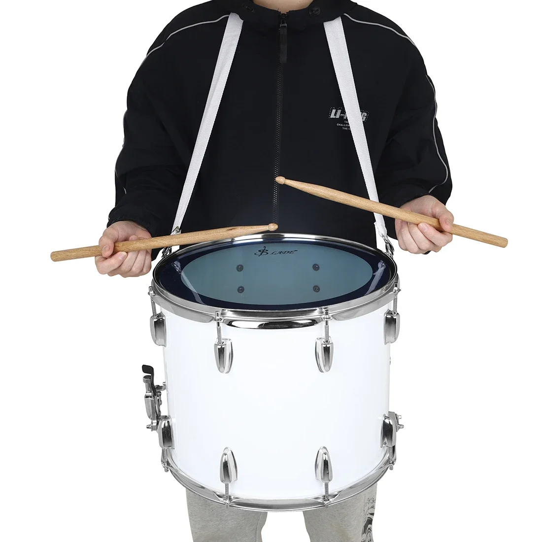 SLADE 14 Inch Marching Drum Snare Drum Professional Percussion Musical Instrument With Drumstick Backstrap Adjusting Key