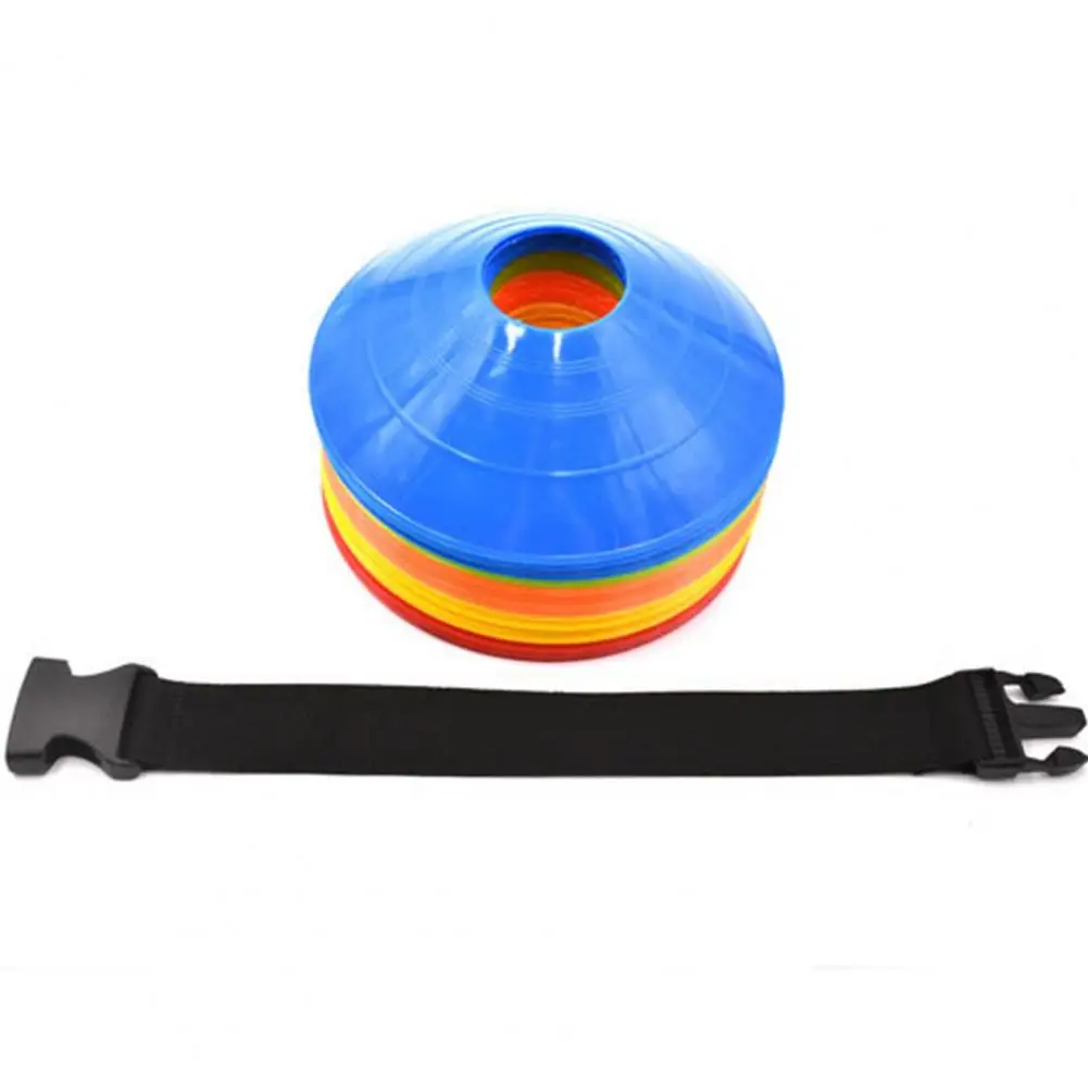 

Flexible Football Cones Durable Soccer Cones Impact Resistant Training Equipment with Flexible Nylon Strap Enhance Football