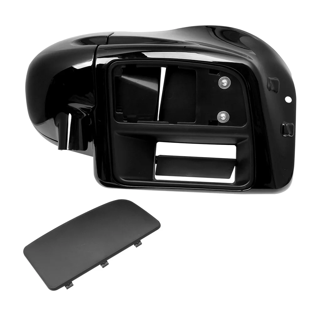 Motorcycle Gloss Black Lower Vented Leg Fairing Glove Box For Harley Touring Street Glide Ultra Road King 2014-