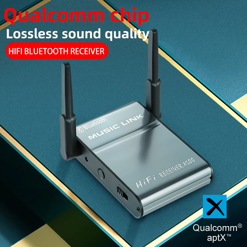 자동차 스피커 앰프용 블루투스 오디오 리시버, AptX Hifi HD 스테레오 음악 무선 어댑터, 3.5mm AUX 잭 RCA 마이크, 50M CSR8645