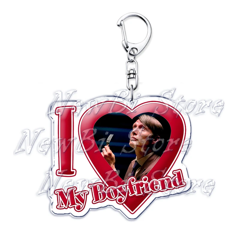 Ich liebe meinen Freund Mads Dittmann Mikkelsen Schlüsselanhänger Hannibal Schlüsselanhänger für Zubehör Taschenanhänger Schlüsselanhänger Ring Schmuck Geschenke – Detail 8